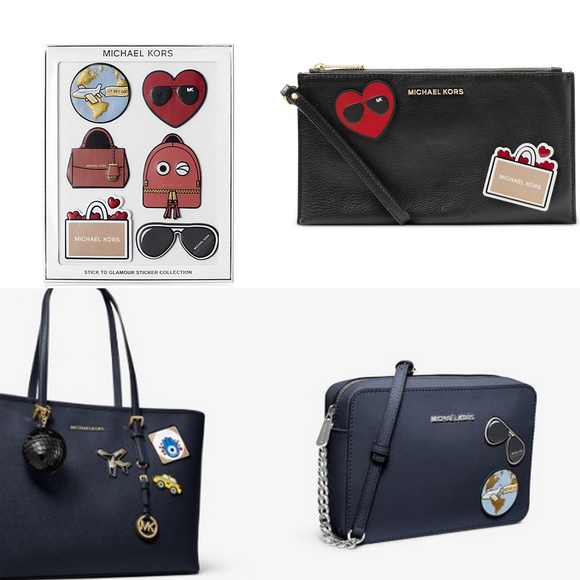 Michael Kors Accessories - NEW Michael Kors Leather stickers bag wallet 6 SET